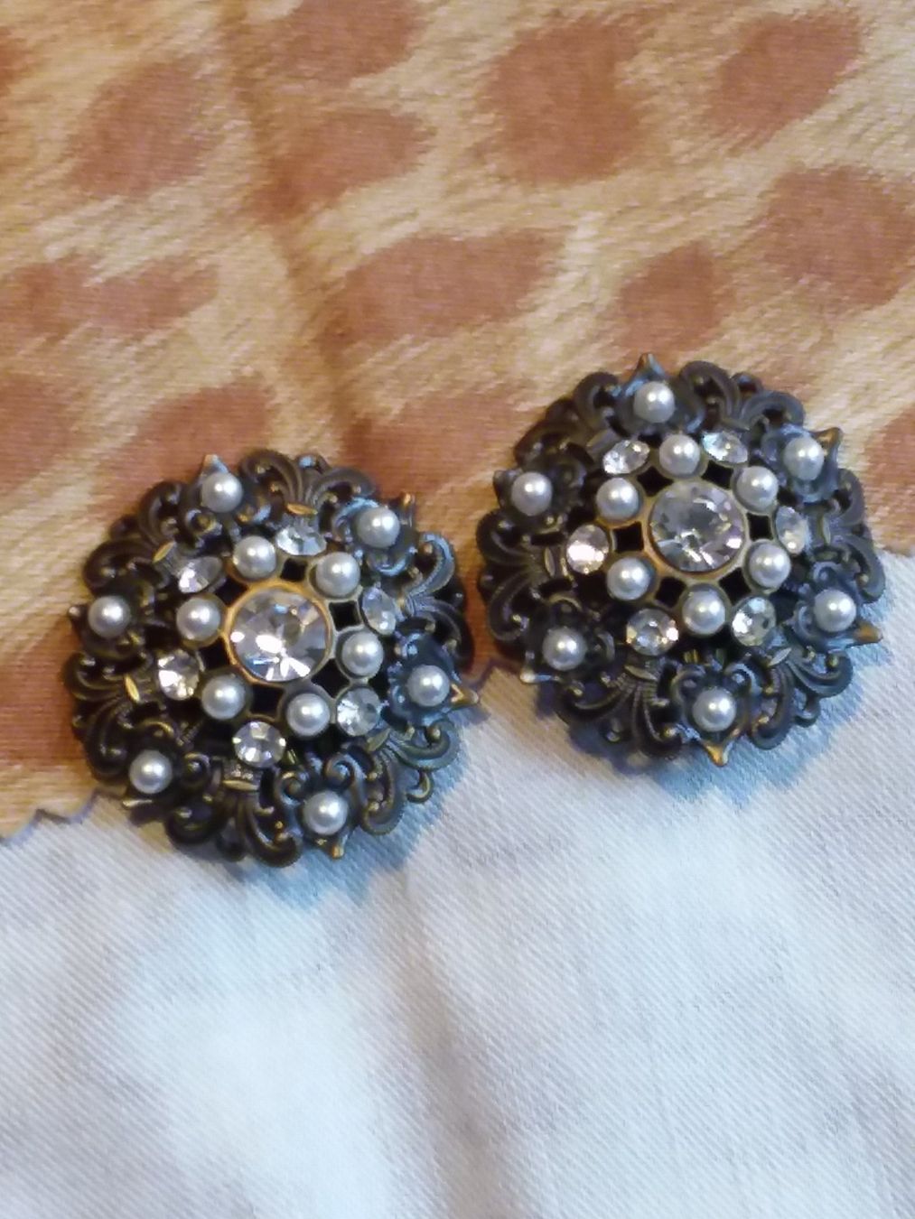 Orecchini pendenti & Orecchini a lobo: Antike luxuriöse Perlchen/Strass Ohrclips, ca 1920 – Usato da Zürich venduto da philpip 8