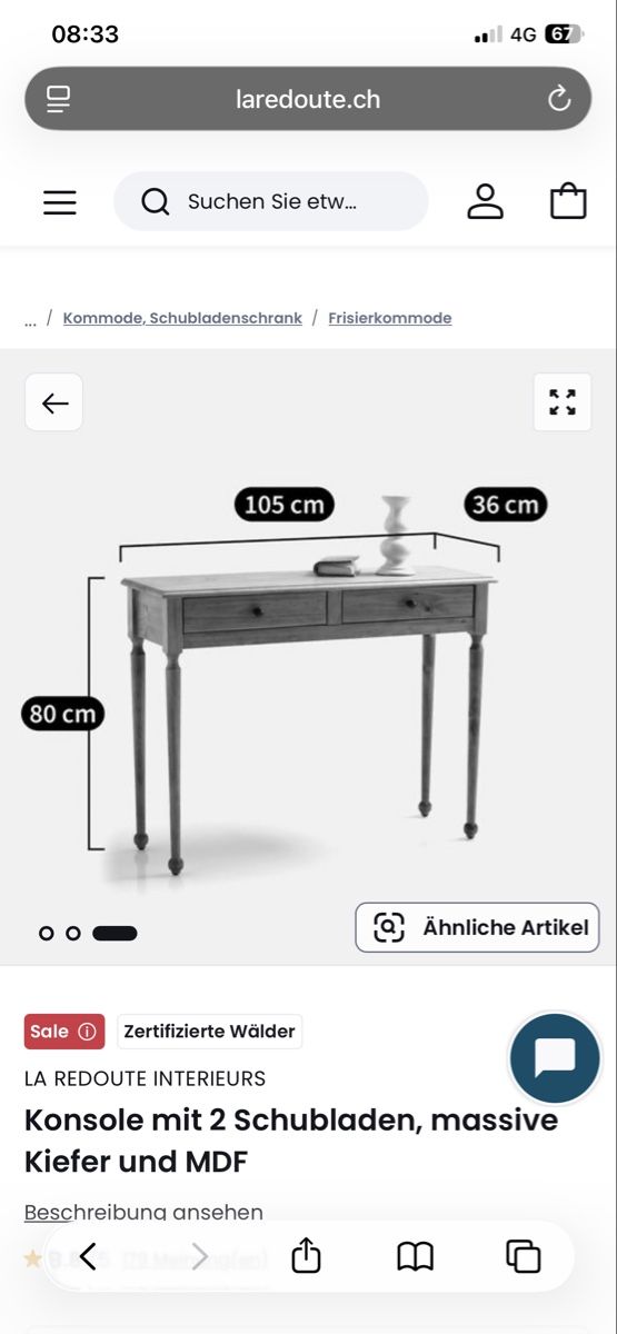 Console: kleiner Schreibtisch / Konsole 2 Schubladen – Nuovo (secondo la descrizione) da Aarau venduto da maa_yv5c 1