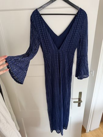 GUESS Damen Kleid dunkelblau mit Spitze neuwertig