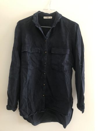blaues Hemd - Mango
