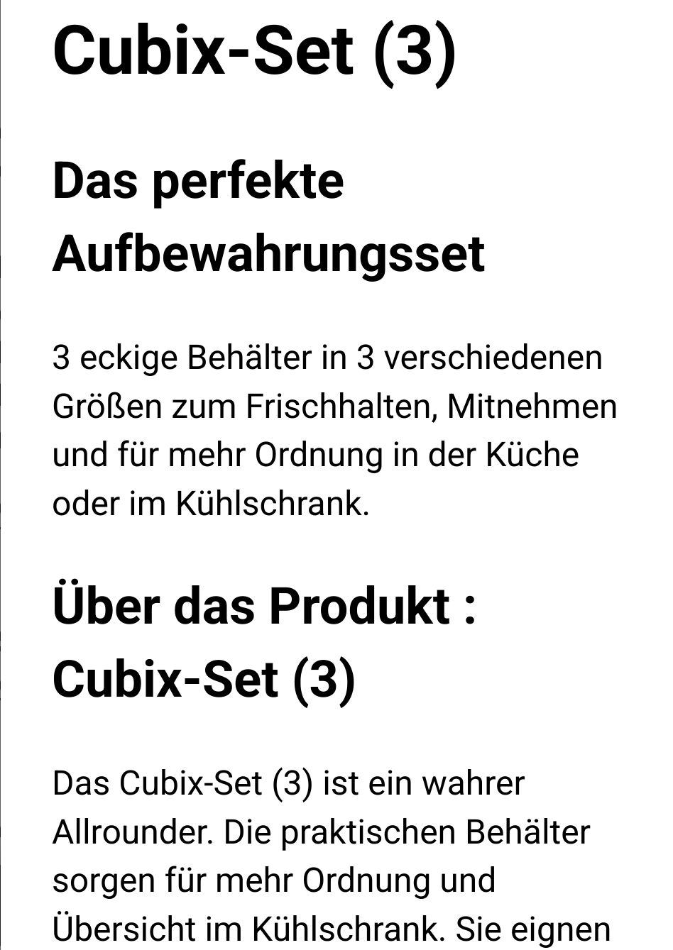 Tupperware Contenitori & Simili: Tupper Cubix Set , 1,8 l1 l und 650 ml – Nuovo e nell'imballaggio originale da Schweizersholz venduto da fuchs06 3