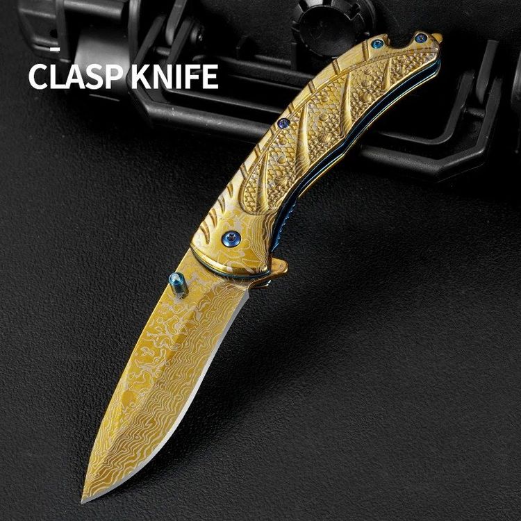 THIRD Taschenmesser K2778TN – Titan-beschichtet, G10-Griff, 9,5 Cm Klinge