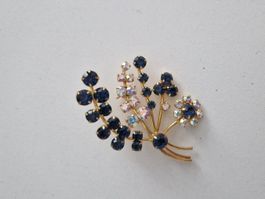 Elegante Blumenbrosche aus den 50ziger Jahren