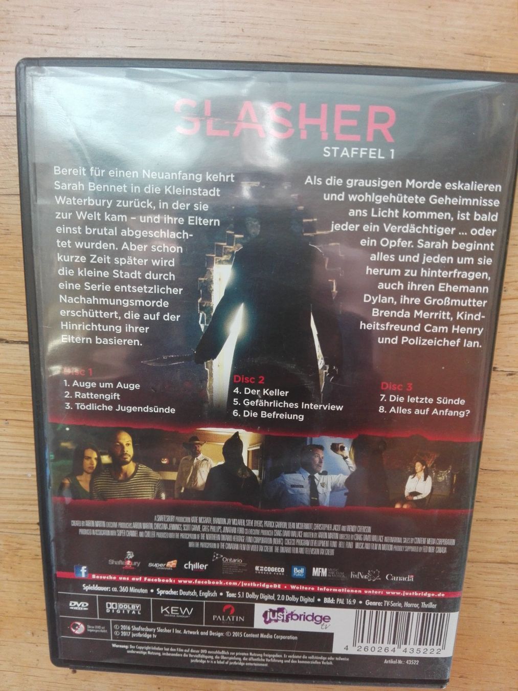 Alle DVDs: Slasher - (Staffel 1)          > De & Eng <     3-DVD's – Gebraucht aus St.Gallen von elk2023 4