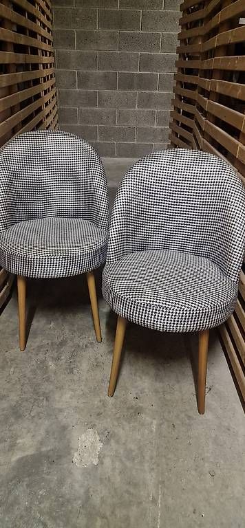 Stühle: Chaises motif pied de poule – Gebraucht aus Geneve von Red_Devils