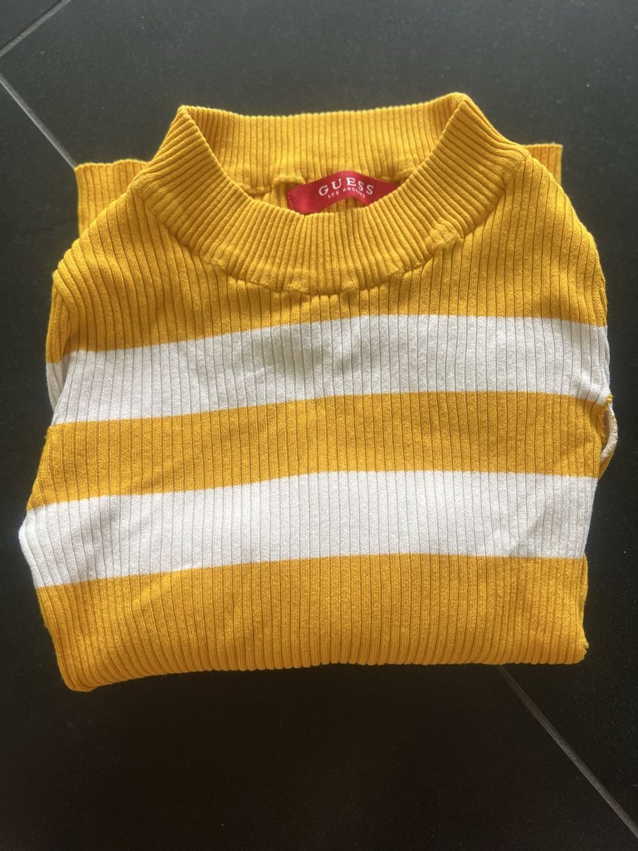 Guess Maglioni & Felpe: Guess Pulli, Gr. XS, gelb/weiss gestreift – Usato da Bilten venduto da and_6hjn