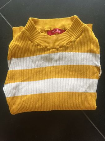 Guess Pulli, Gr. XS, gelb/weiss gestreift