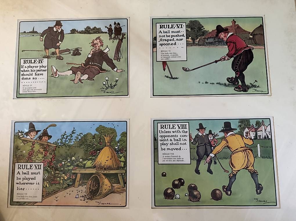 Tableaux: 6 quadri "Regole del golf" – D'occasion à Aurigeno par nkj_6kgj 2
