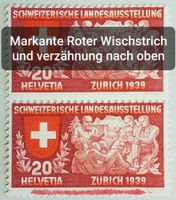 4105B) 220, Landi schöne Abart ver. Zähnung roter Strich **