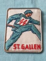 altes Abzeichen Textil Brosche Waffenlauf St.Gallen