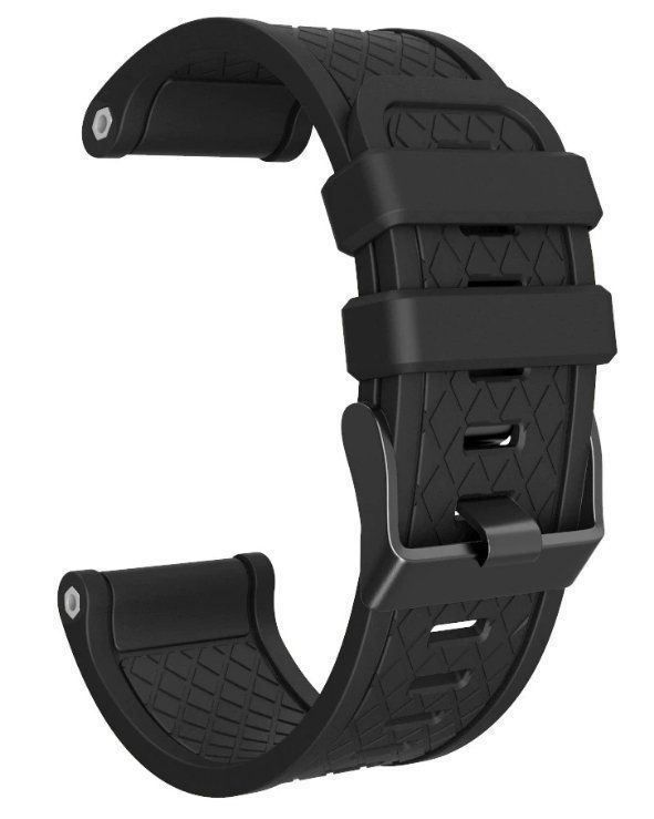 MoKo Bracelet Silicone Compatible Garmin Fenix 7S / 6S / 5S - 20mm Quick Fit Sport, Souple Et Confortable, Noir