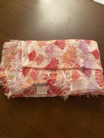 Schal HEMISPHERE Blumenmuster Wolle Modal Kaschmir neu