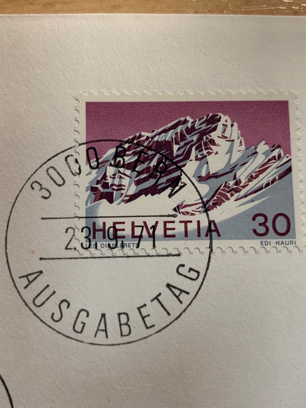 Tous les timbres: Ersttagsbrief Schweizer Alpen 1971 Les Diablerets – D'occasion à Ibach par lisch3 2