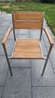 4 Gartenstühle aus Holz und Aluminium