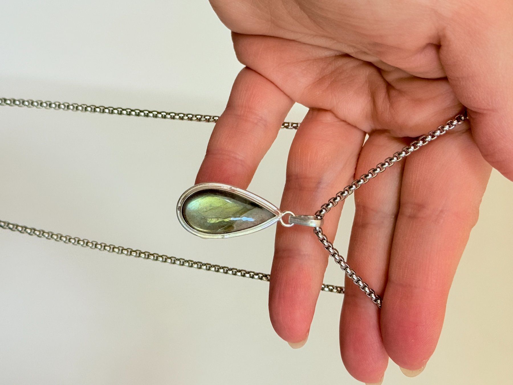 Catenine: Collier labradorite, élégant et tendance ✨ – Nuovo e nell'imballaggio originale da Genève venduto da AWWA 4