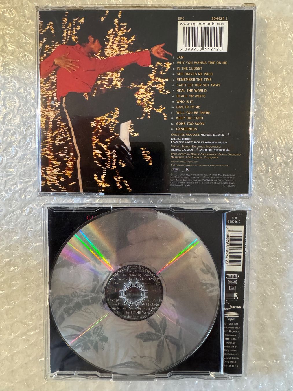 CD: 2 x Michael Jackson - Dangerous (spec. Edit.) & Maxi Singel – Usato da Duggingen venduto da Kisha010 2