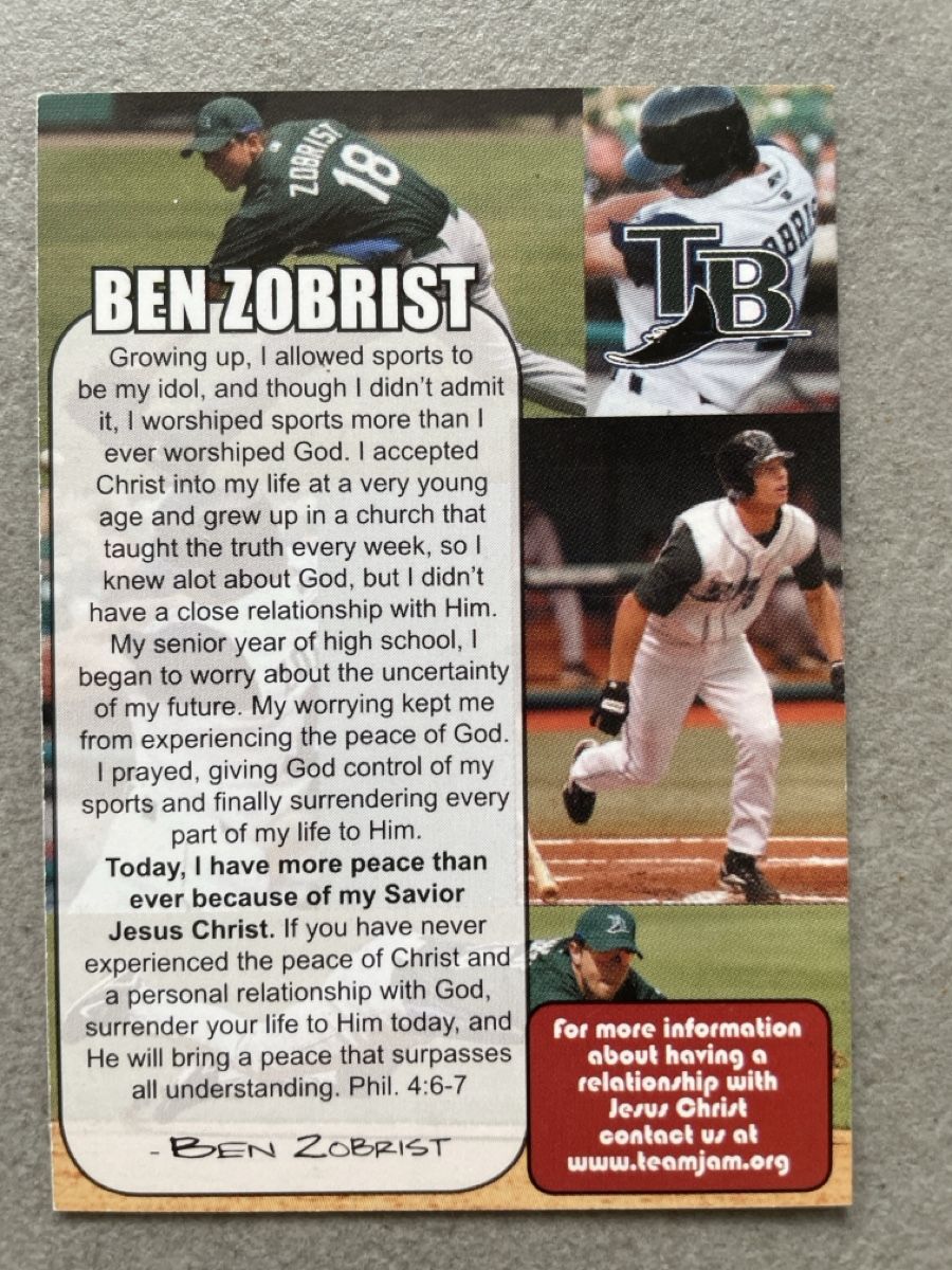 Autografi: Autogramm-Karte von Ben Zobrist – Usato da Adligenswil venduto da Treegarden 1