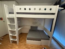 Flexa White Hochbett mit Sofa
