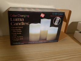 LED Kerzen mit Fernbedienung, 3er Set.