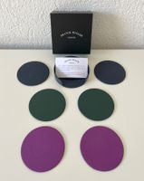 🥃 Rare coffret de 6 sous verres en cuir Franck Muller neufs
