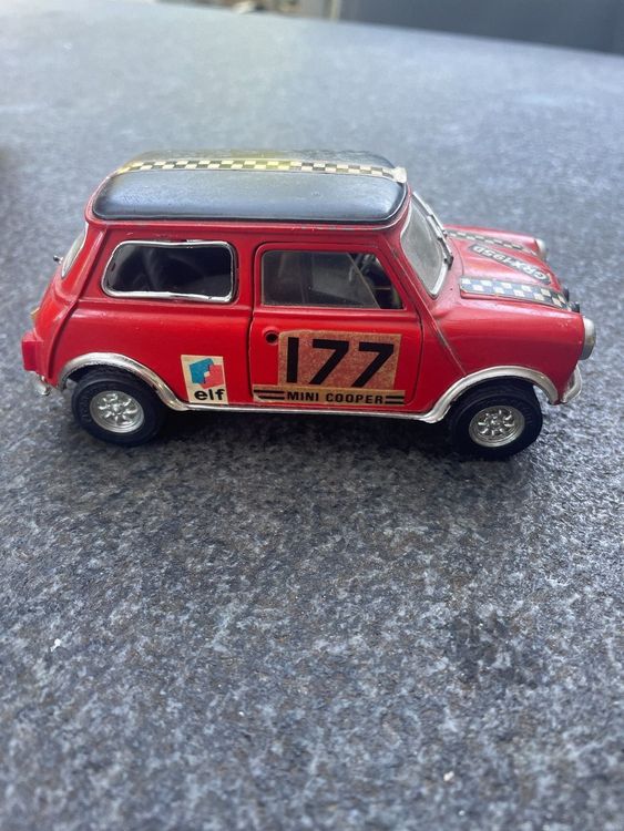 VOITURE POLITOYS -M MINI COOPER ROUGE N°582 MADE IN ITALY 1:25