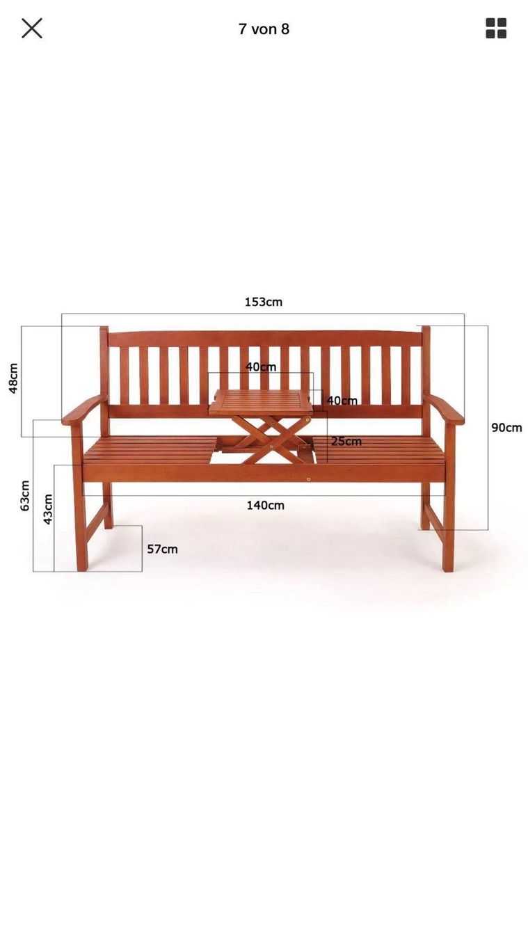 Panchine: +Gartenbank Picknick mit Tisch – Nuovo e nell'imballaggio originale da Amriswil venduto da JaJa-Express 6
