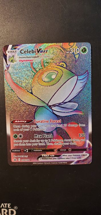 Celebi Vmax full art rainbow pokemon card eng 199/198 | Kaufen auf Ricardo