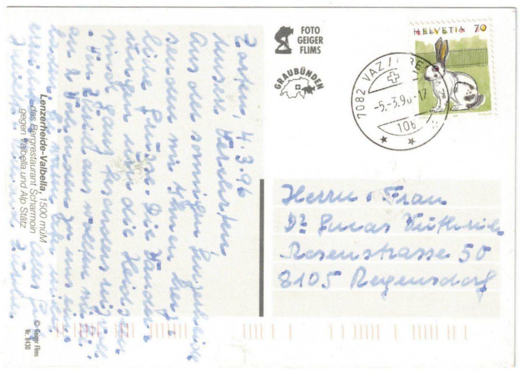 Cartoline postali: Lenzerheide - Luftseilbahn Rothorn 2te Sektion – Usato da Binningen venduto da Mountainrider 1