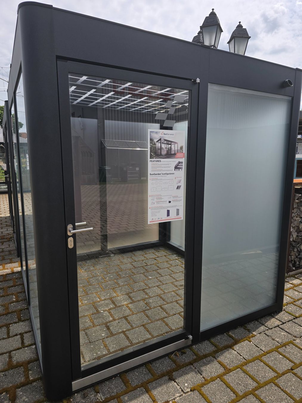 Casette da giardino & serre: Glashaus Pavillon Anthrazit Gebraucht – Usato da Gontenschwil venduto da colibri24. 1