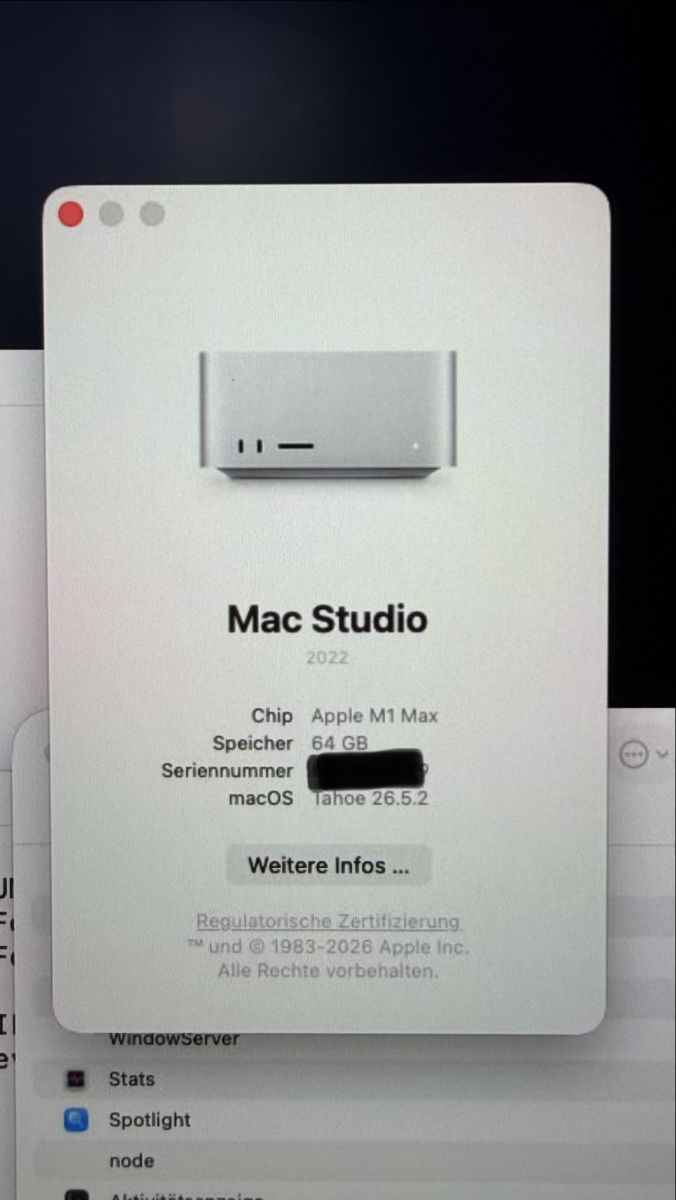 Apple PC: Apple Mac Studio M1 Max, 64GB, 512GB Ssd – Usato da Schwerzenbach venduto da Amv_w2s 2