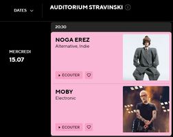 Montreux Jazz Festival // 1 Billet parterre // 15.07 Moby