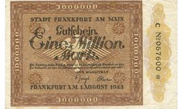 Frankfurt 1 Mil.Mark Serie C 01.08.1923 VZ-VZ+
