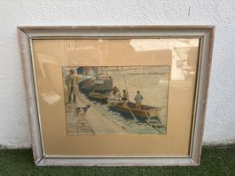 Superbe aquarelle signée Henri Jouard