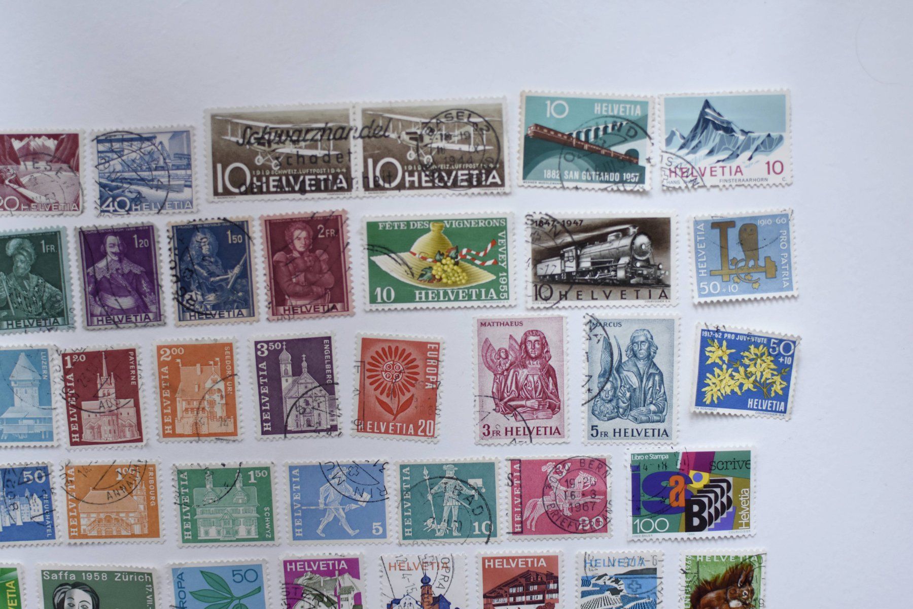 Tutti i francobolli: Lot 75 timbres Suisse – Usato da Belmont-sur-Yverdon venduto da bichet02 4