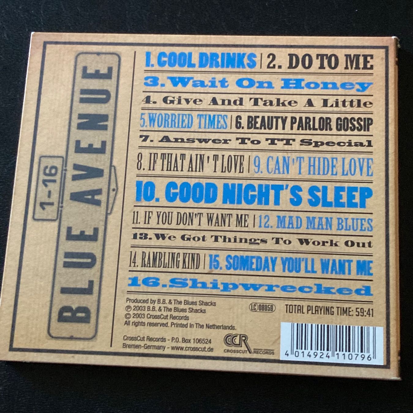 CDs: B.B. & The Blues Shacks - Blue Avenue – D'occasion à Bern par Ntsamina 1