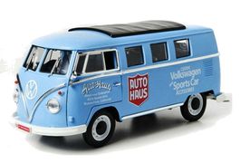 VW T1b Bus 1960-1963 "Auto Haus" hellblau / weiss / rot