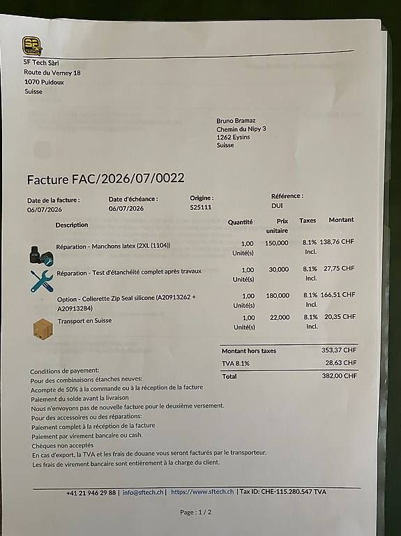 DUI Mute per immersioni: Combinaison étanche DUI FLX Extrême XL – Usato da Eysins venduto da Brunox751 4