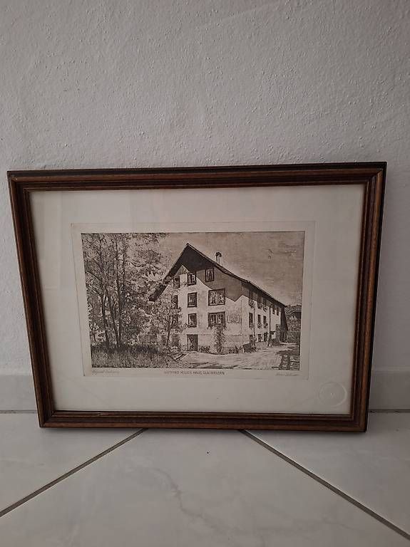 Incisioni: Stich von Gottfried-Keller Haus – Usato da Kirchberg SG venduto da heidi.fierz50