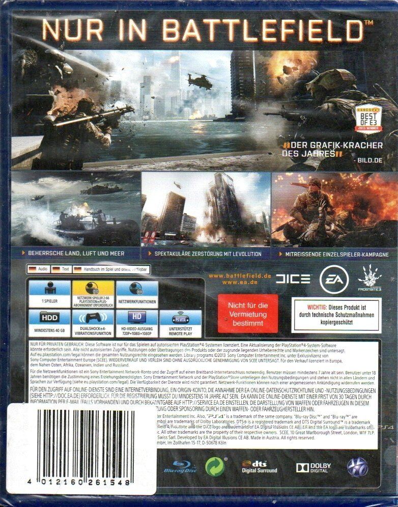 Giochi: Battlefield 4 PS4 100% Uncut – Nuovo e nell'imballaggio originale da Schaffhausen venduto da Gemma_1966 1