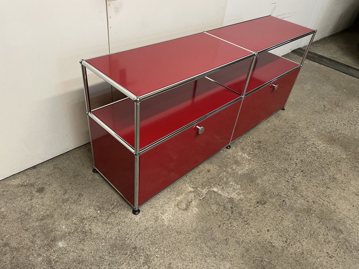 USM Mobili TV: Usm Haller Lowboard Rubinrot – Usato da Basel venduto da M.Secondhand 1