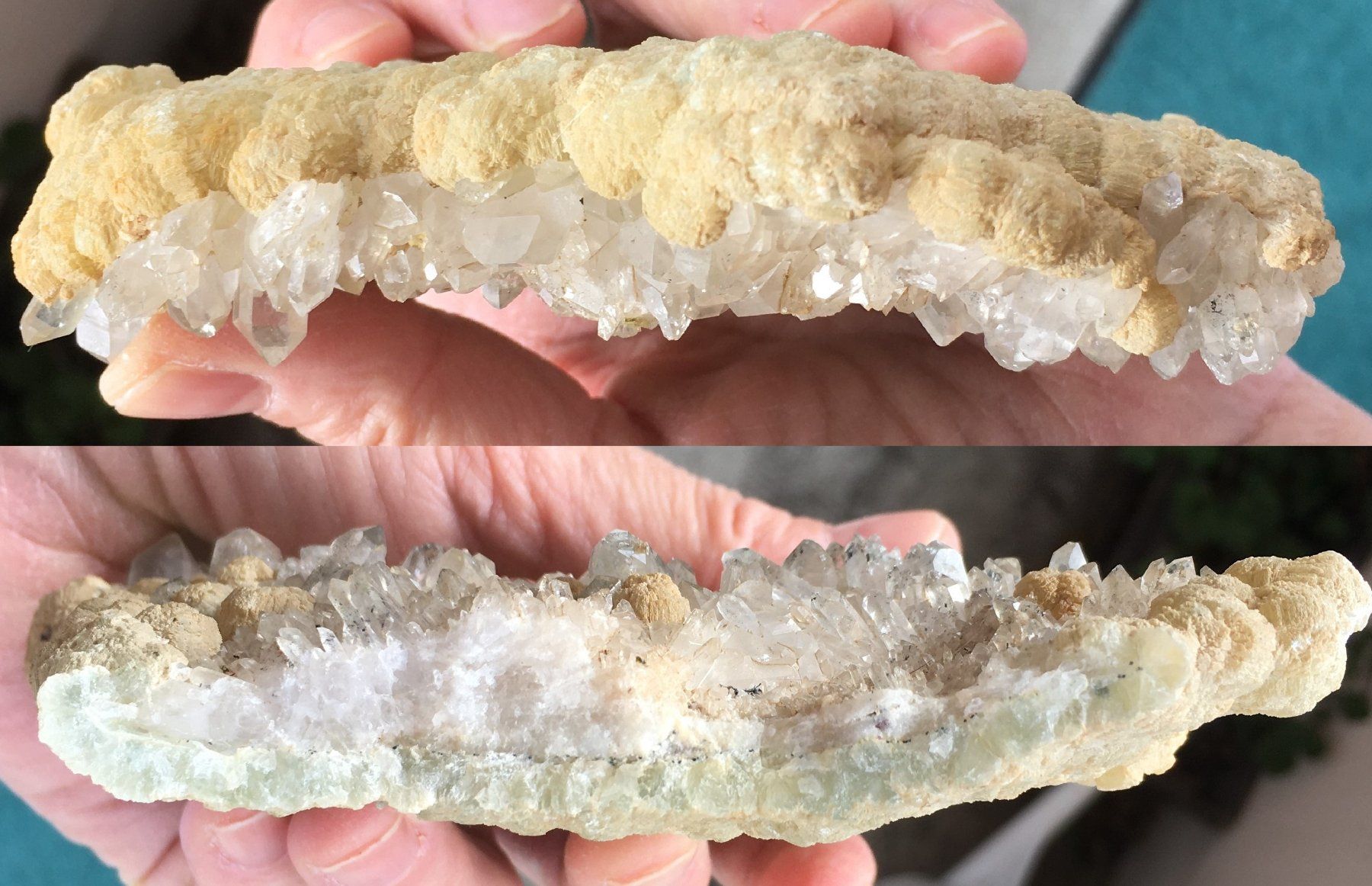 Mineralien & Heilsteine: prehnite brute avec quartz cristaux – Gebraucht aus Vevey von zabounetta 5