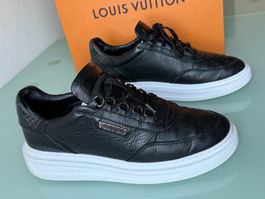 LOUIS VUITTON Beverly Hill Schwarz Leder Lo Top Sneaker 41.5
