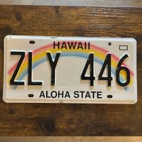 🇺🇸 U.S. Autoschild, Hawaii ZLY 446 - ORIGINAL