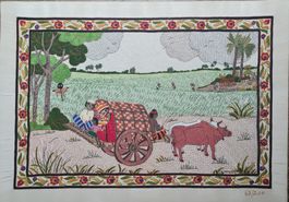 Bangladesh Stickerei Bild  55 x 40 cm