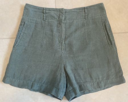 MASSIMO DUTTI 100% Leinen Shorts olive 40