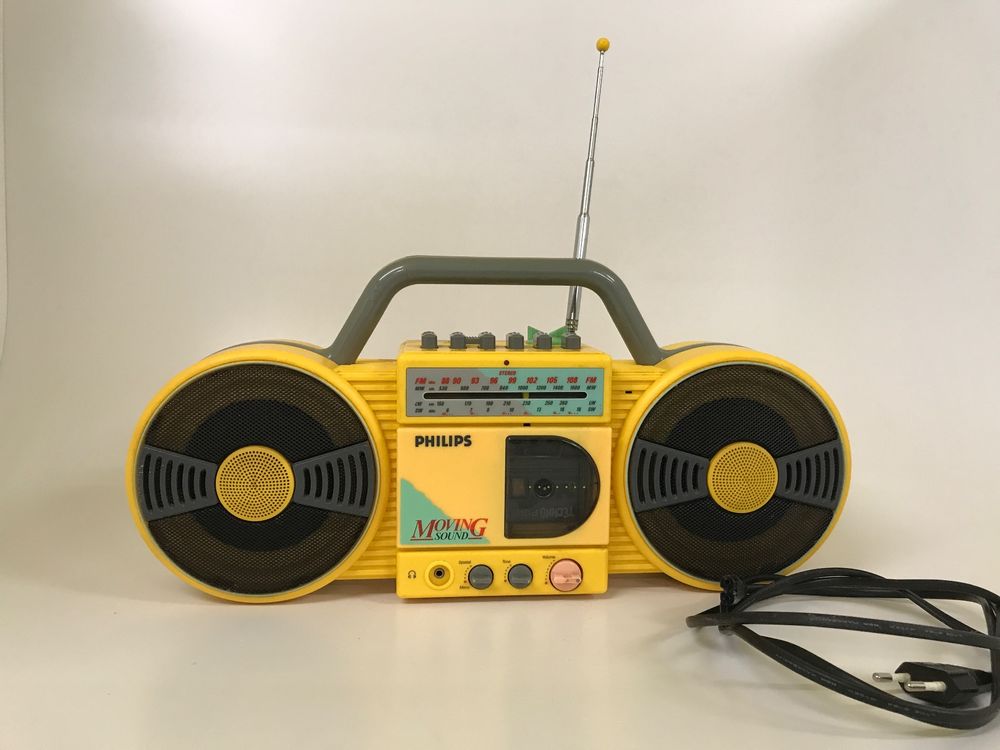 Philips Moving Sound D-6606 1986 Rouge testé et fonctionne | Reverb