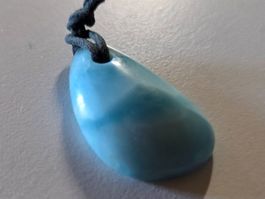 Larimar Stein Anhänger 3,5 cm x 2 cm