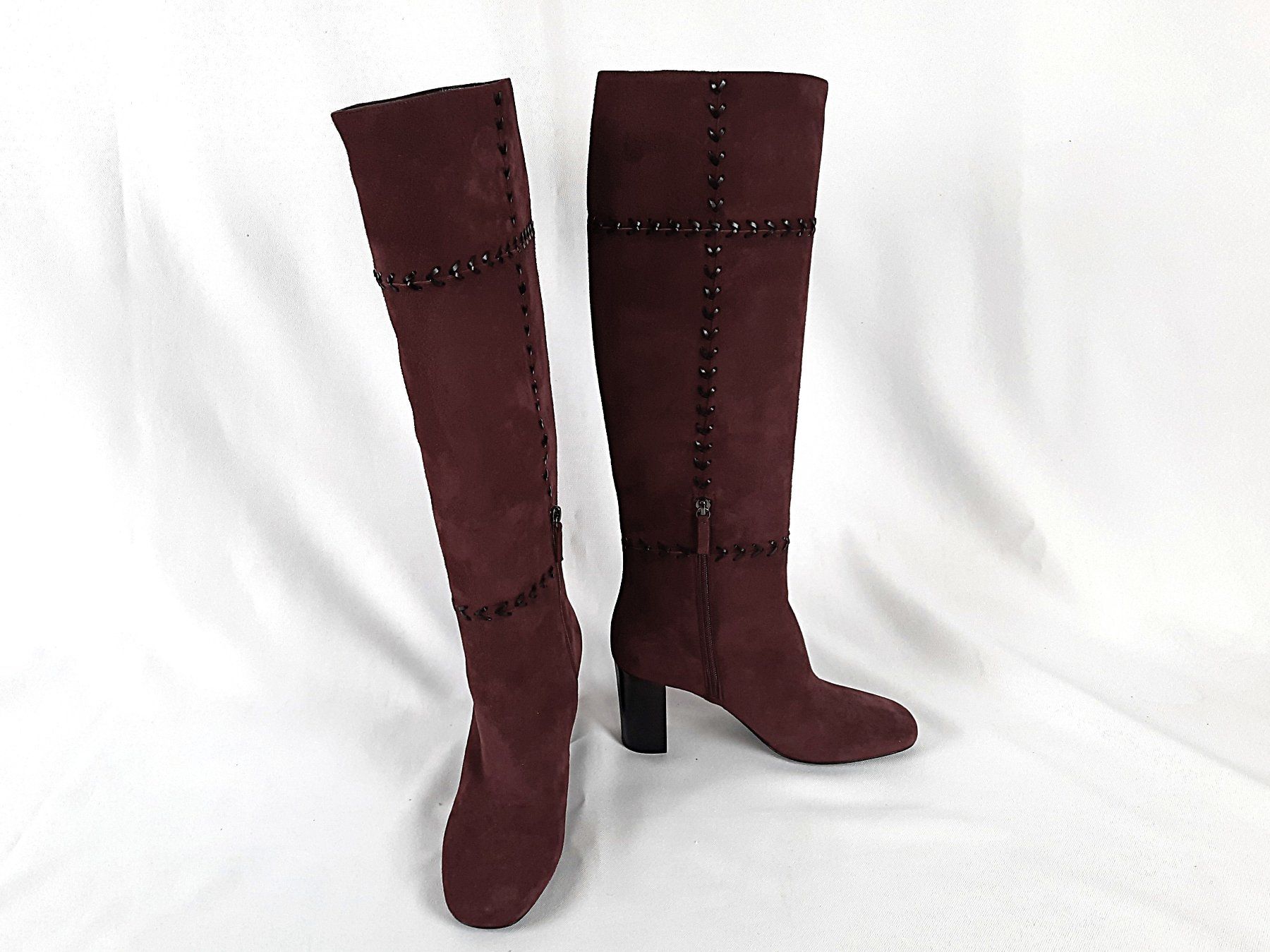 Longchamp Damenschuhe: LONGCHAMP Lederstiefel Bordeaux – Neu (gemäss Beschreibung) aus Beinwil am See von Restwert_Beinwil