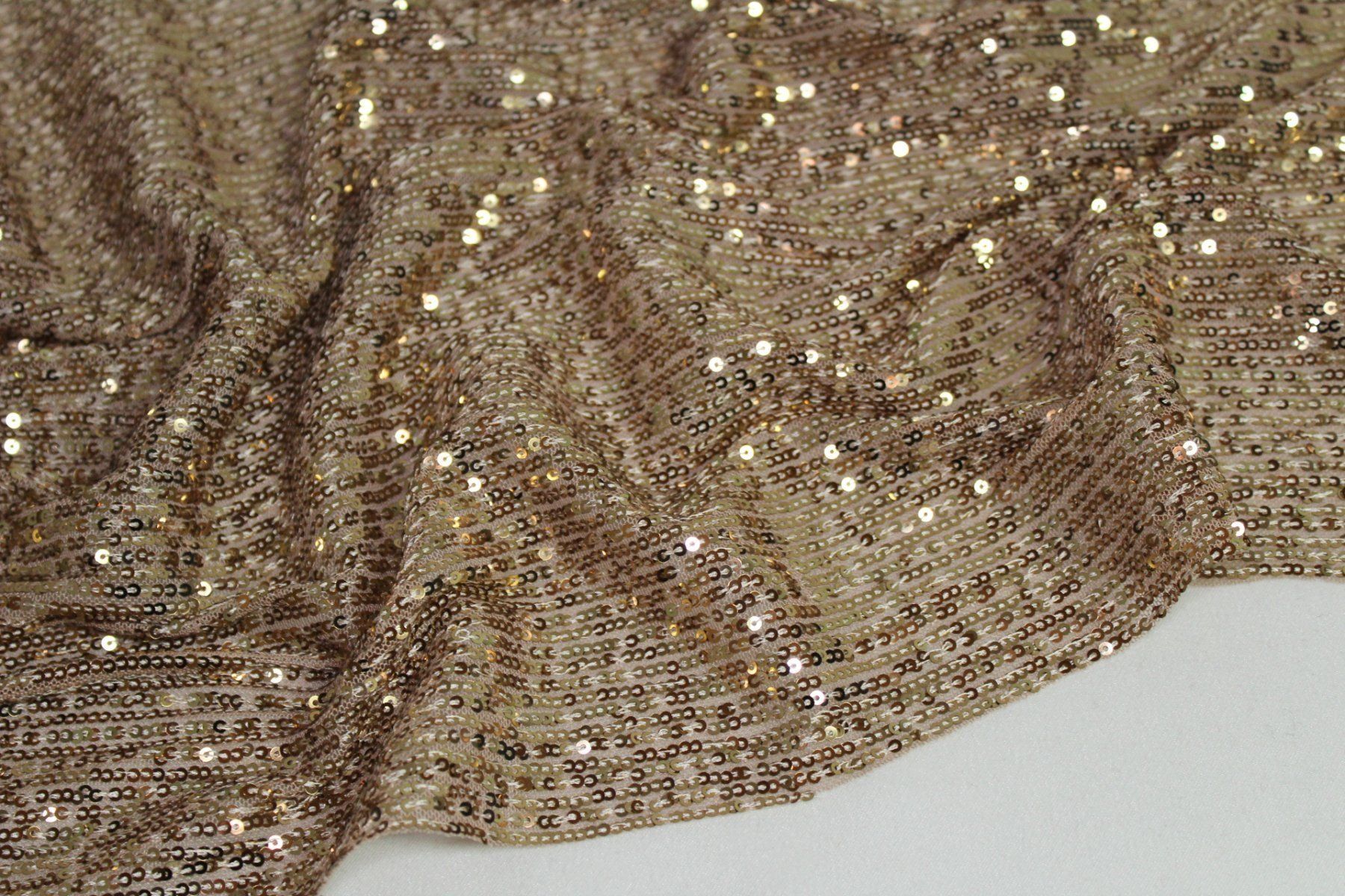 Tessuti: Stoff Pailletten beige/gold – Nuovo (secondo la descrizione) da Obfelden venduto da solomon111