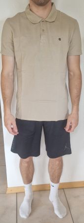 Sommerliches Poloshirt, Herren, beige, Gr. M, Top!